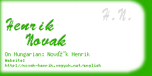 henrik novak business card